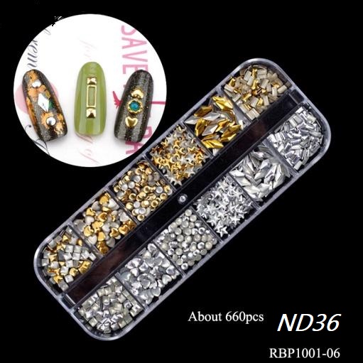 Nail Art Mix Rhinestones Nail Decor Hiasan Kuku Palsu