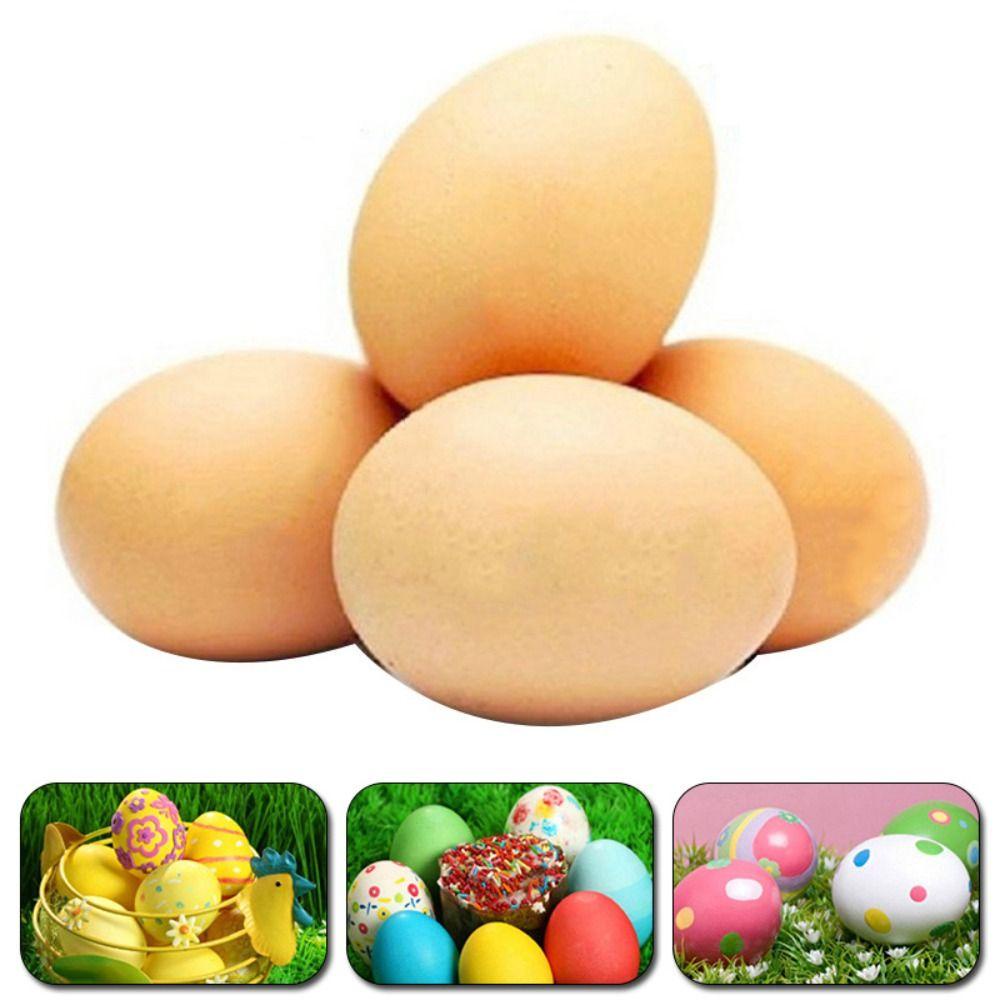 Mxbeauty 5Pcs Telur Buatan 5Pcs/set Pembibitan Hadiah Liburan Perlengkapan Pesta Hen Unggas Menetas Pembibitan Diy Lukisan Simulasi Hen Easter Egg