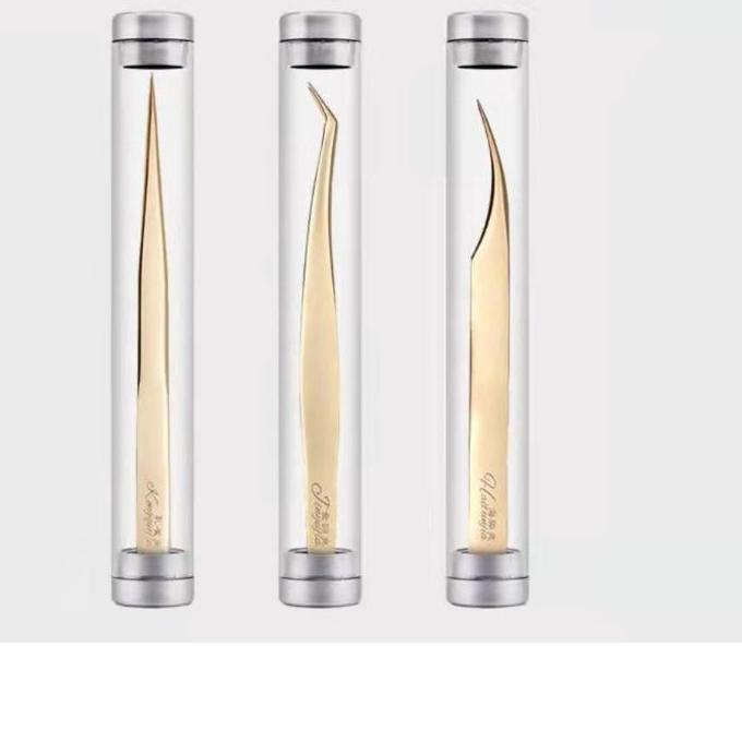 ✾ HEMOLA GOLD PINSET EYELASH EXTENSION GOOD QUALITY RAPAT DAN TAJAM ✥