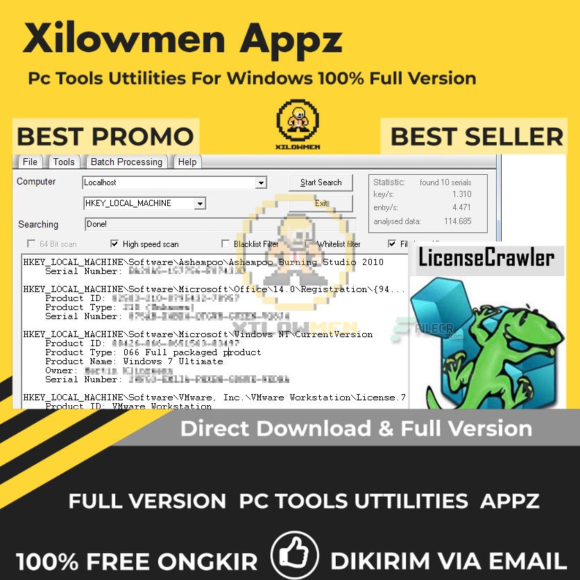 [Full Version] LicenseCrawler Pro PC Tools Software Utilities Lifetime Win OS