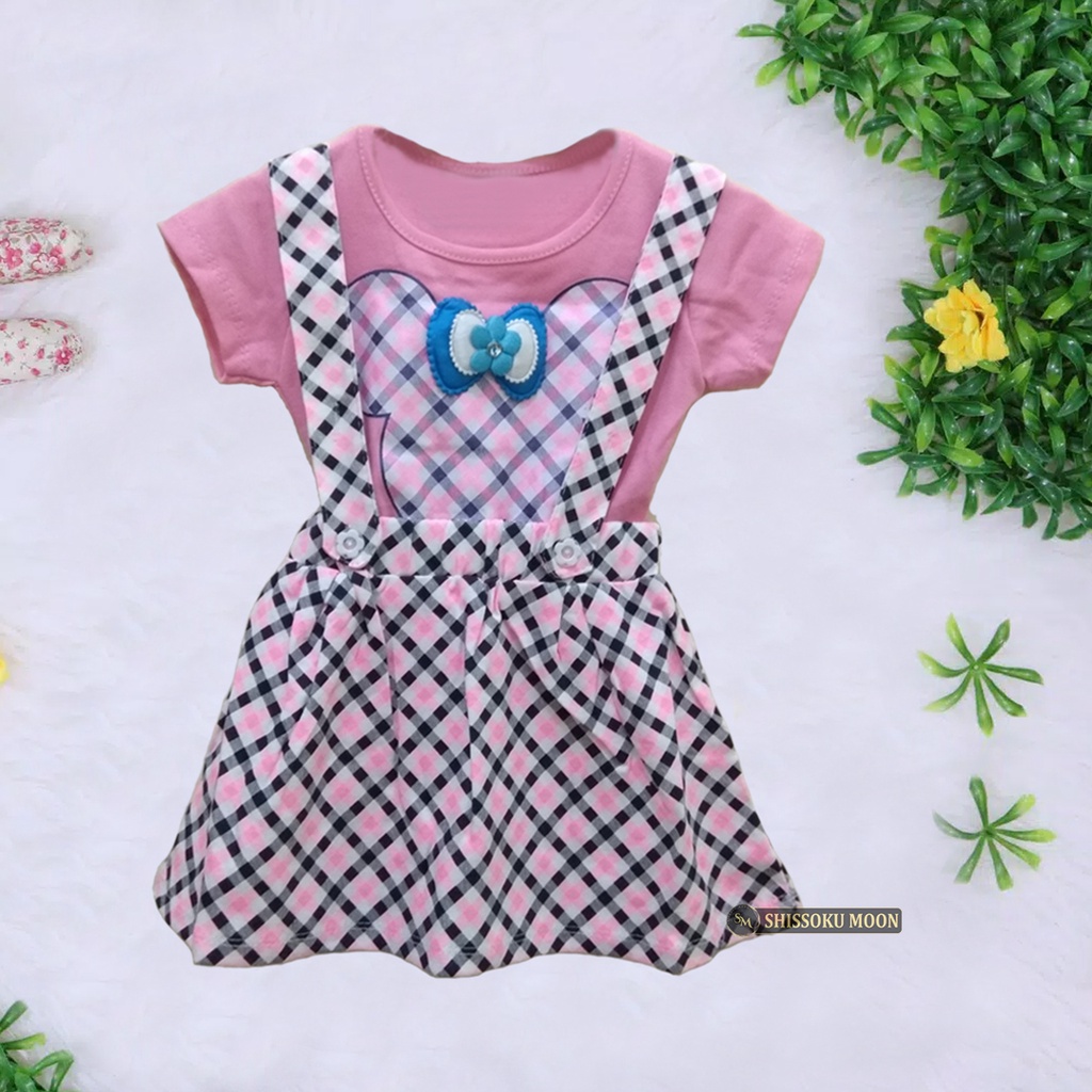 Setelan Baju Rok Anak Perempuan Motif Usia 12-24 Bulan