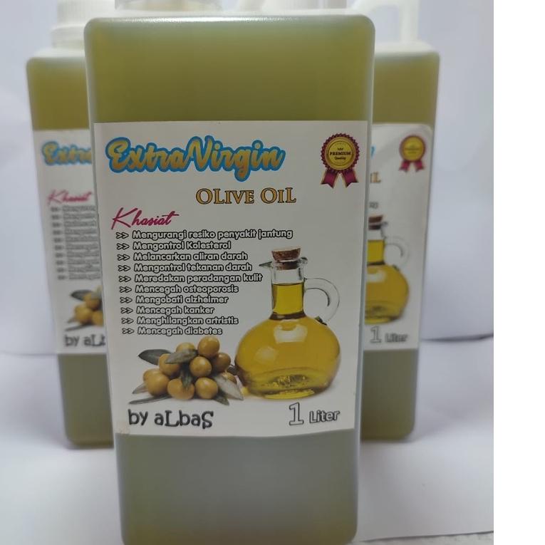 

➬ minyak zaitun extra virgin olive oil kemasan 1 liter original by aLBaS ➻