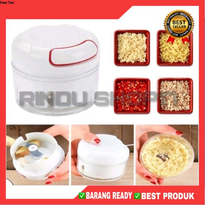 (RS)Mini Food Chopper Blender Tarik Tangan Manual Penghalus Bumbu