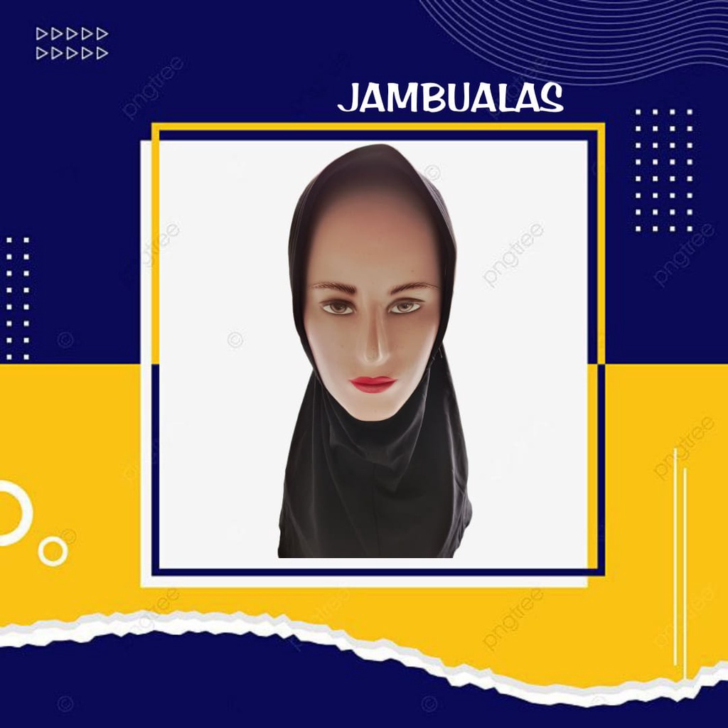 {SALE} Kerudung Sport Olahraga Hitam Polos Premium - Jilbab Sport Hijab Olahraga Bergo Jersey