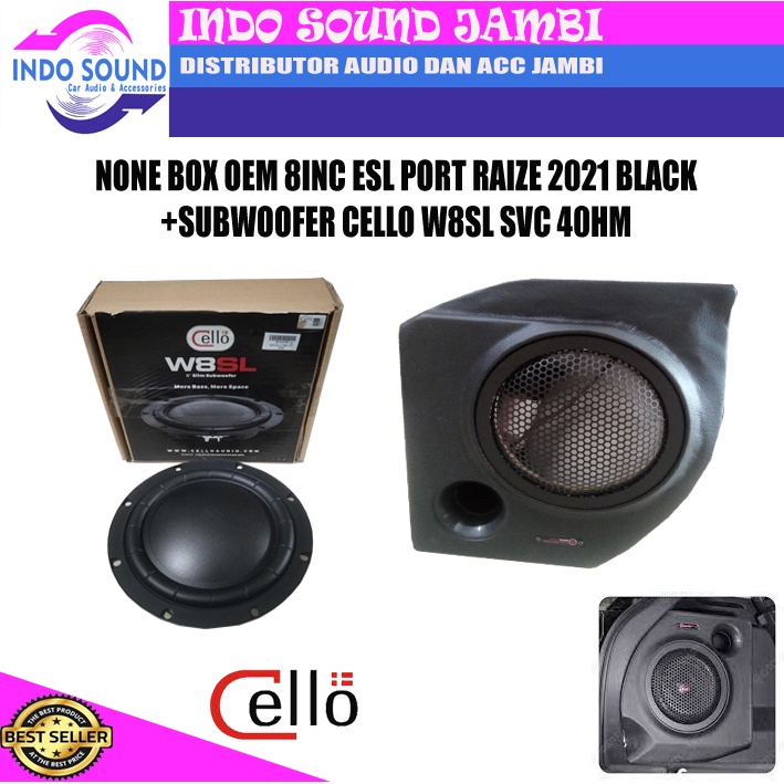 SUBWOOFER CELLO W8SL SVC 4 OHM 8" + NONE BOX OEM 8" RAIZE 2021 BLACK