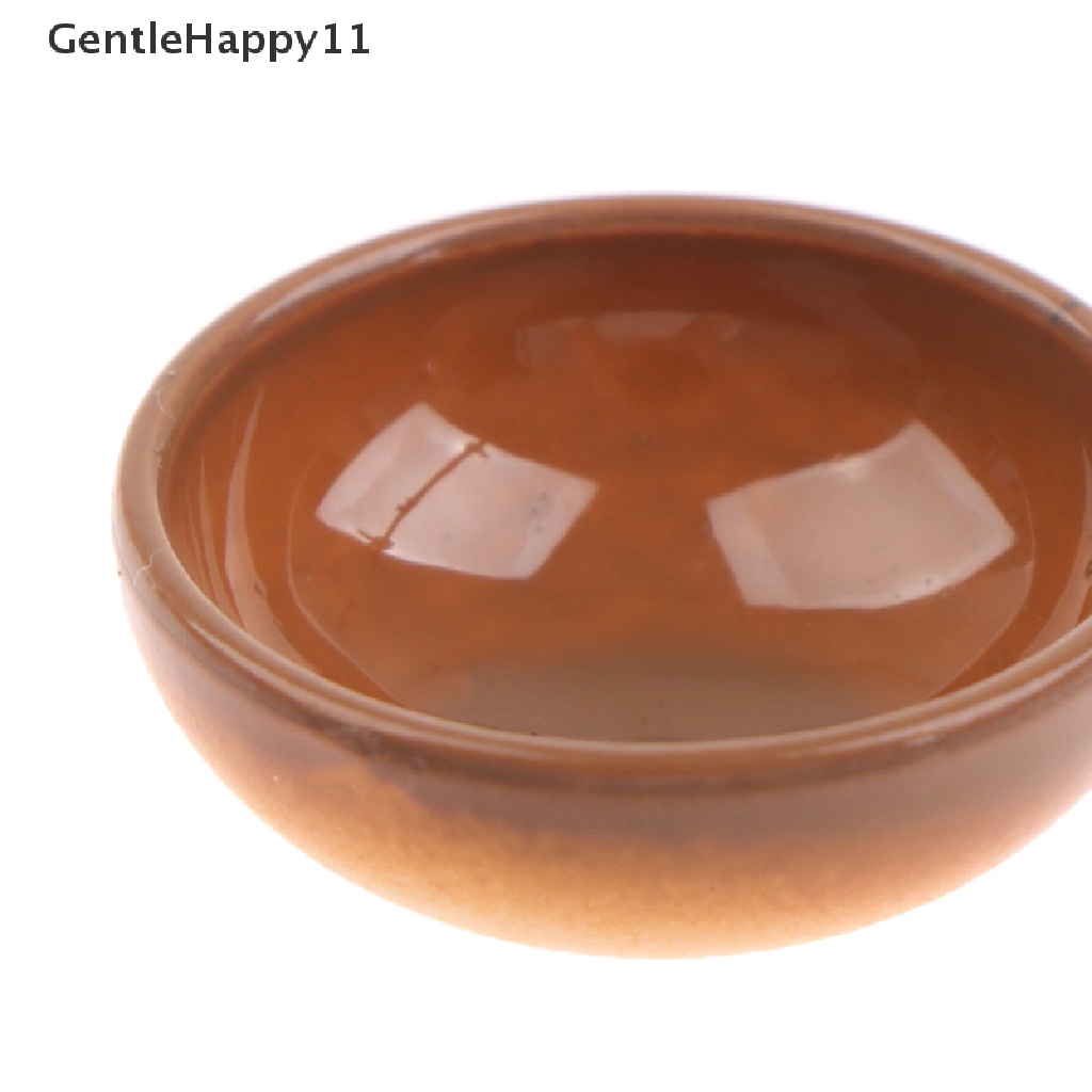 Gentlehappy 10pcs Miniatur Mangkuk Piring Bulat Skala1Per12Rumah Boneka Dapur Makan Aksesori id