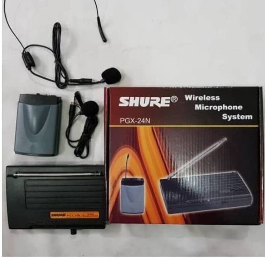 MIC WIRELESS SHURE PGX 24N/PGX24N ( CLIP ON+MIC HEADSET)
