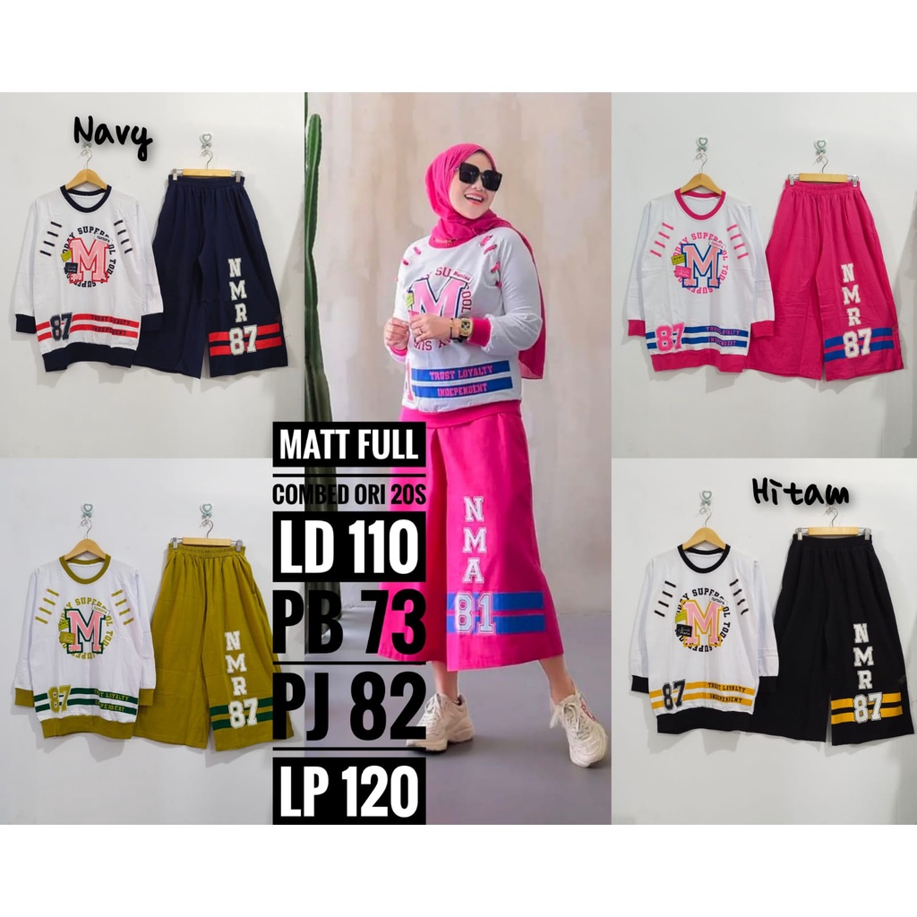 TERLARIS ONE SET MODEL NUMIA JUMBO // SETELAN KULOT TERBARU MODEL NUMIA// SETELAN WANITA COMBED ORI 
