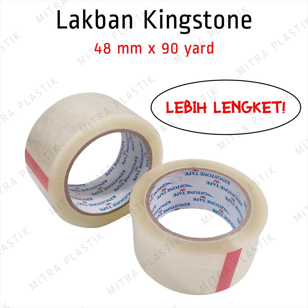 

Lakban Kingstone Bening 2" OPP Tape Solatip 48 mm 90 yard 2 inch DIJAMIN LENGKET