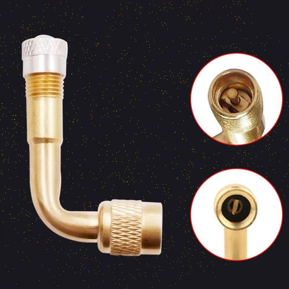 Lanfy Tabung Ekstensi Tiup Ban Sepeda Motor Sepeda Quick Connector Clip Type Nozzle45°/90°/135° Kepala Pompa Angin Konversi Cepat Drat Nozzle Valve Core Nozzle