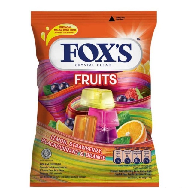 

Fox's Crystal Clear Permen Buah-buahan 90 gr / Permen Berries 90 gr