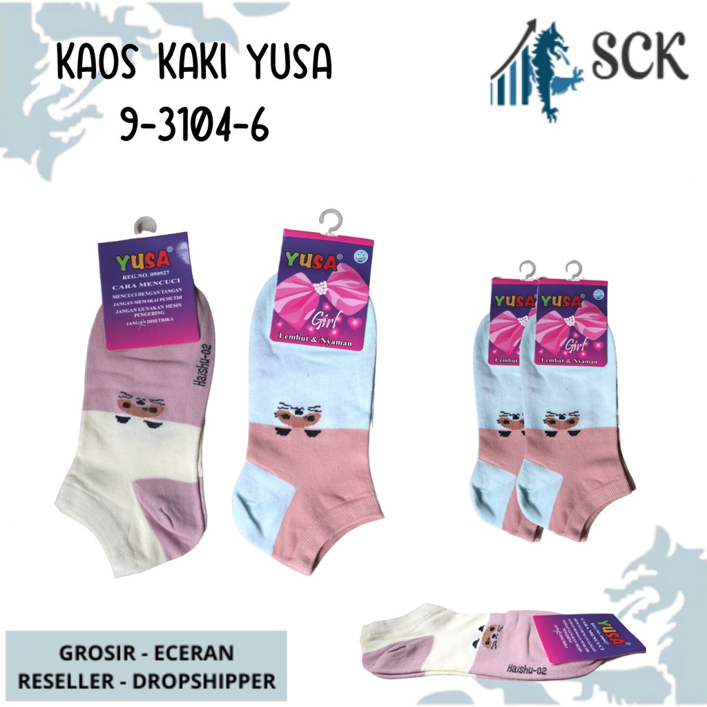 Kaos Kaki YUSA 3104-6 HALUS / Kaus Kaki Lucu Remaja &amp; Dewasa Wanita - SCK