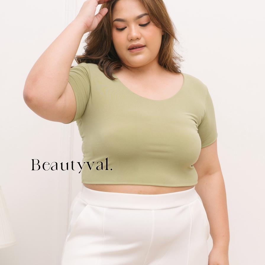 ➫ SQUARE CROP TOP TEE BIG SIZE KAOS CROP CROPTOP JUMBO ➥