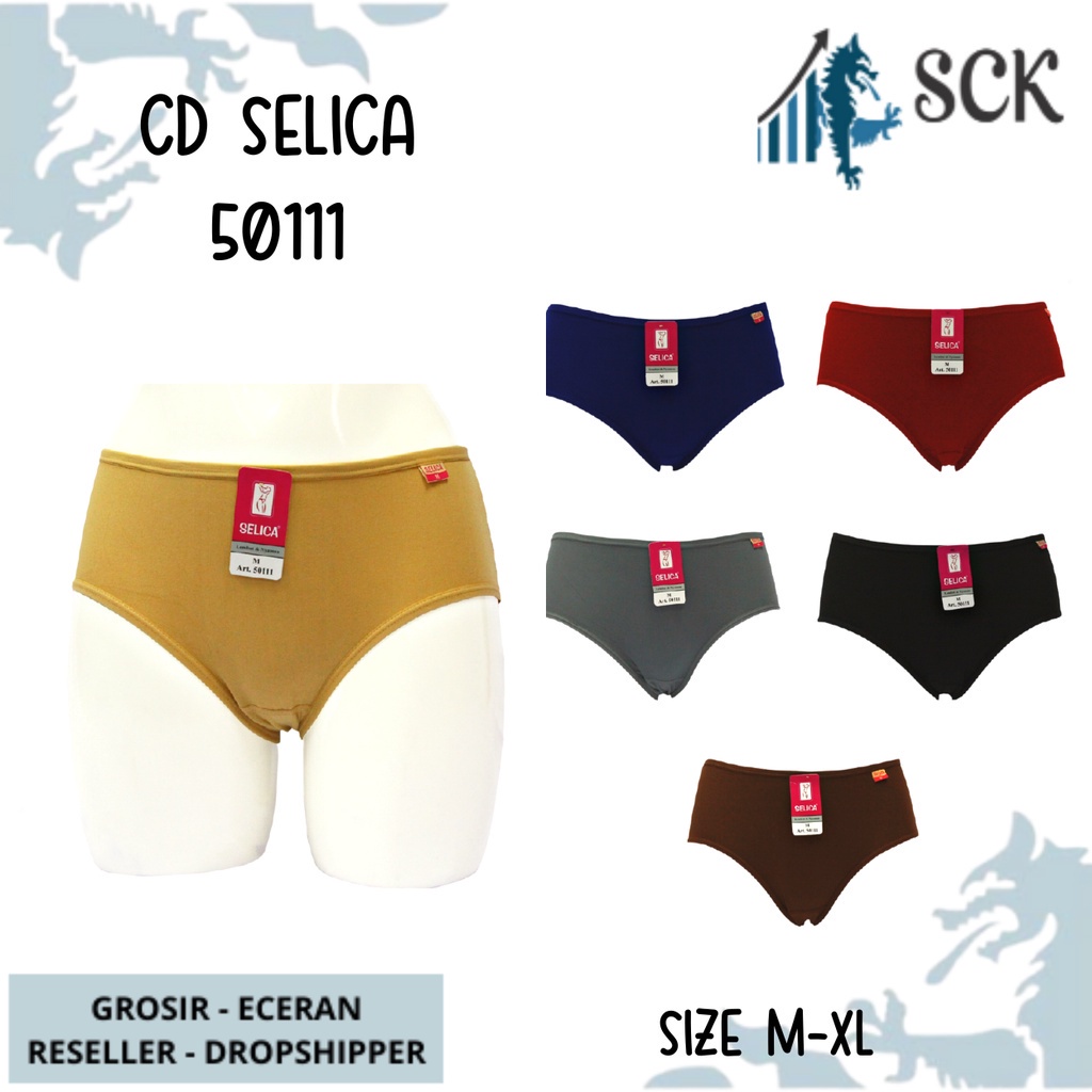 CD Wanita SELICA 50111 Bahan Katun / Pakaian Dalam Seamless / Celana Dalam Halus