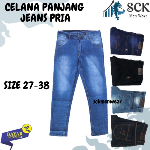 sck - Celana Jeans Pria CRV Reguler Model Standar Warna Garment / Celana Denim Cowok Reguler Pria Murah - sckmenwear GROSIR