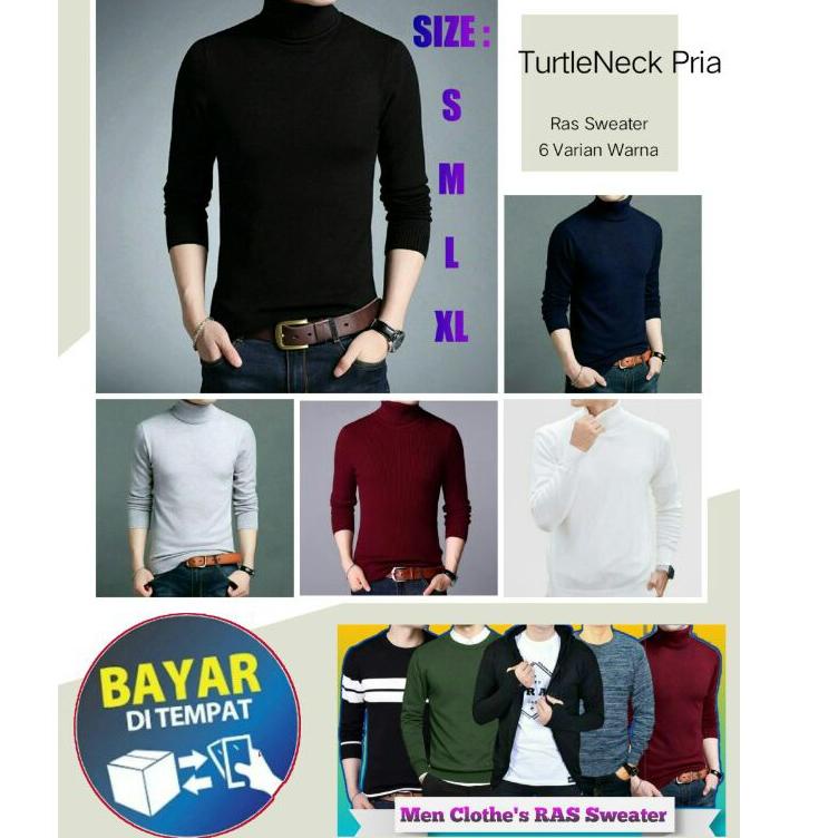 Tren Terbaru RAS SWEATER- SWEATER KERAH TINGGI PRIA - SWEATER RAJUT TURTLE NECK PRIA - SWEATER PRIA 