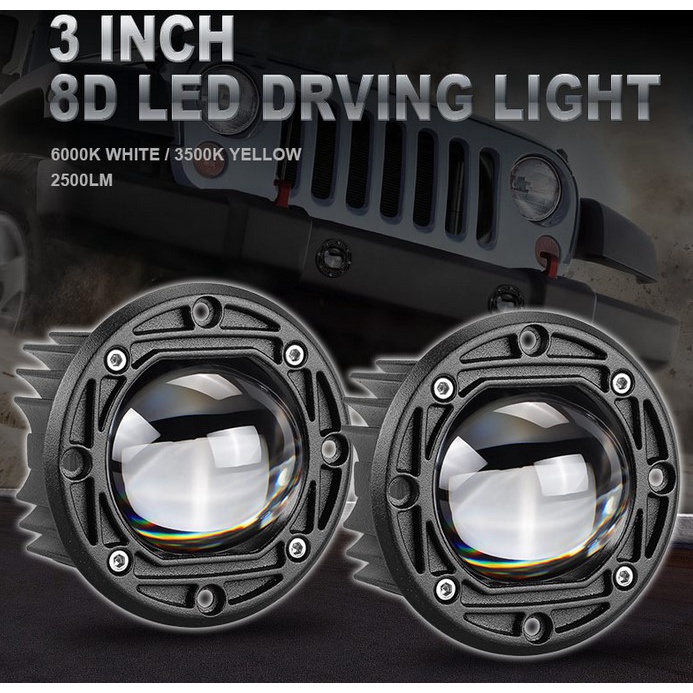 Lampu Led Bumper 30W 8D - Led Bemper Offroad ARB Led Foglamp 3 inch 2 Warna