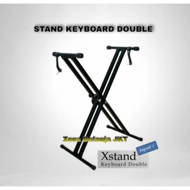 Jual STAND KEYBOARD DOUBLE SILANG IMPORT UNTUK SEGALA JENIS KEYBOARD