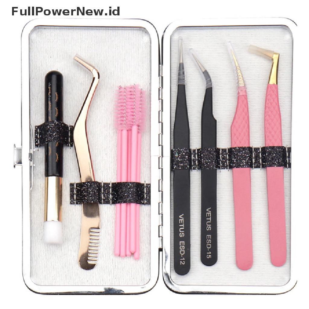 Power Tweezer Case Penjepit Bulu Mata Tas Penyimpanan Tools Case Dengan 7slot Kartu ID