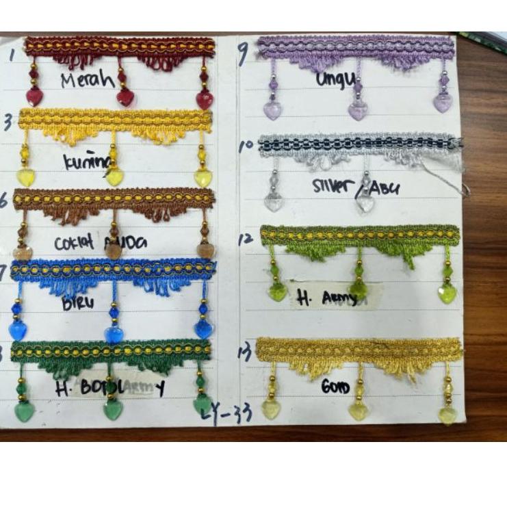 ☪ RENDA GORDEN | RENDA KRISTAL 1 ROLL ☻