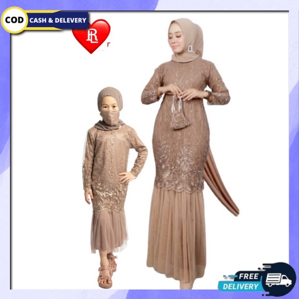 Gamis Ibu Dan Anak Murah Gmis Kapel Ibuu Amk Perempuan Kekinian Baju Gamis Anak Ibu Dress Couple Mom