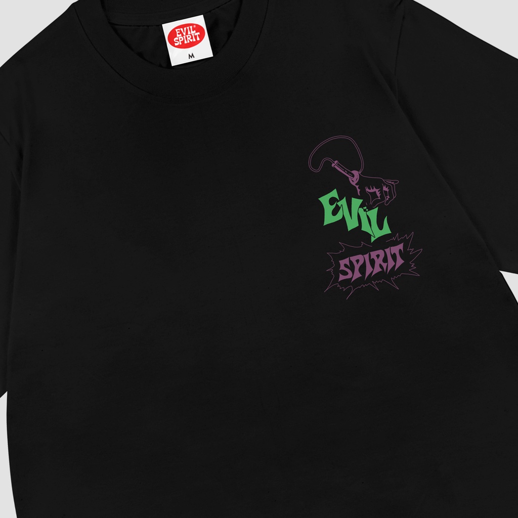 EVILSPIRIT KAOS OVERSIZE - IMPACTED BLACK UNISEX