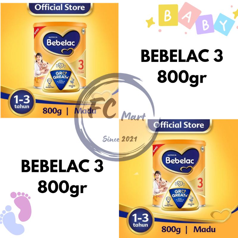BEBELAC 3 800gr Madu Vanilla Susu Anak 1-3 tahun
