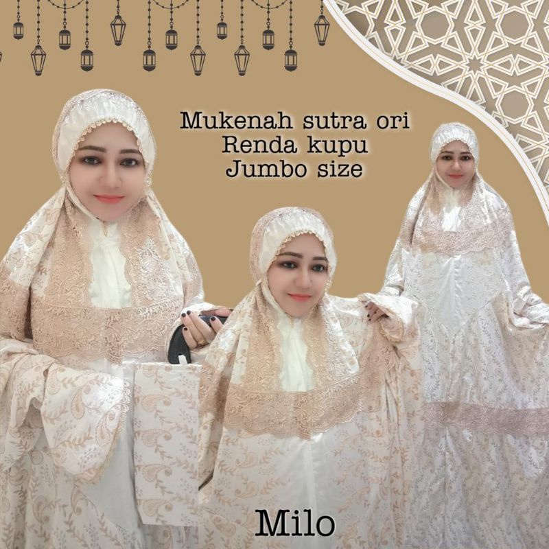 MUKENA SUTRA ORI KUPU KUPU TERUSAN MATT SUTRA JEPANG PREMIUM