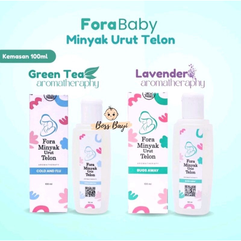 FORA - Minyak Urut Telon Bayi | Fora Could Flu (Green Tea) | Fora Bugs Away (Lavender)