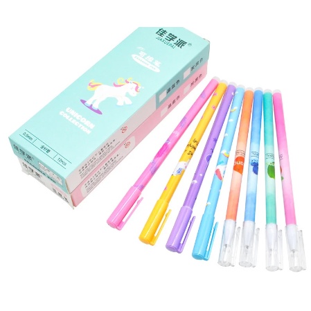 Pulpen gel karakter Anime dan Unicorn 1 pcs