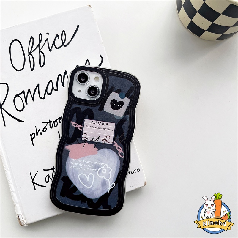 Vivo Y16 Y02 Y02s Y35 Y22 V25e V25 V23e V23 V21 V21e Pro Y15A Y15S Y01 T1x Y75 Y21 Y21s Y21A Y33T Y21T Y12s Y12A Y20 Y20s Y20i Y17 Y15 Y12 Y1s Casing Ponsel Tepi Bergelombang Hati Gradasi