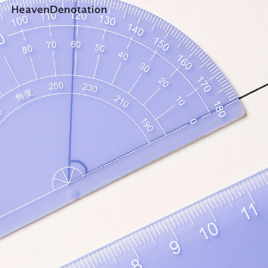 [HeavenDenotation] 4pcs Transparan Jelly Colored Plastik Penggaris Set Siswa Matematika Geometri Penggaris Set Untuk Penggaris Segitiga Penggaris Lurus Busur Derajat Paing Penggaris HDV