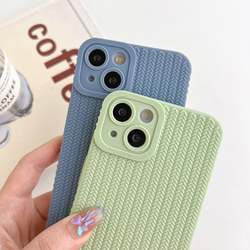 3 Colors Braid Sweater SoftCase IPhone 7 8 Plus 7+ 8+ IPhone X XR XS Max 11 12 13 14 Pro Max SE 2020 2022 Cover