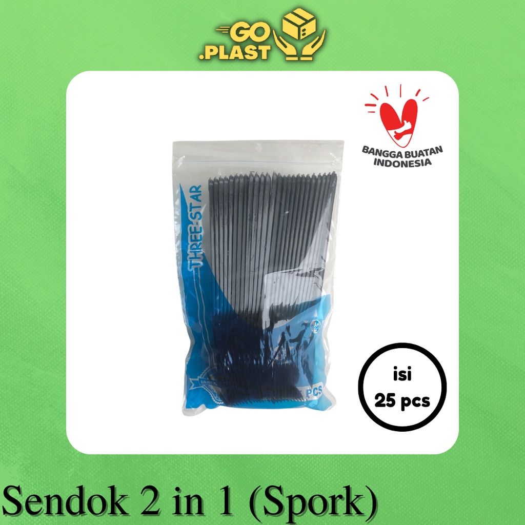 [25PCS] THREESTAR SENDOK SPORK PLASTIK