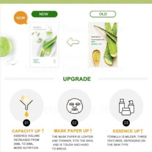 INNISFREE MY REAL SQUEEZE SHEET MASK 23ml  40pcs=1kg