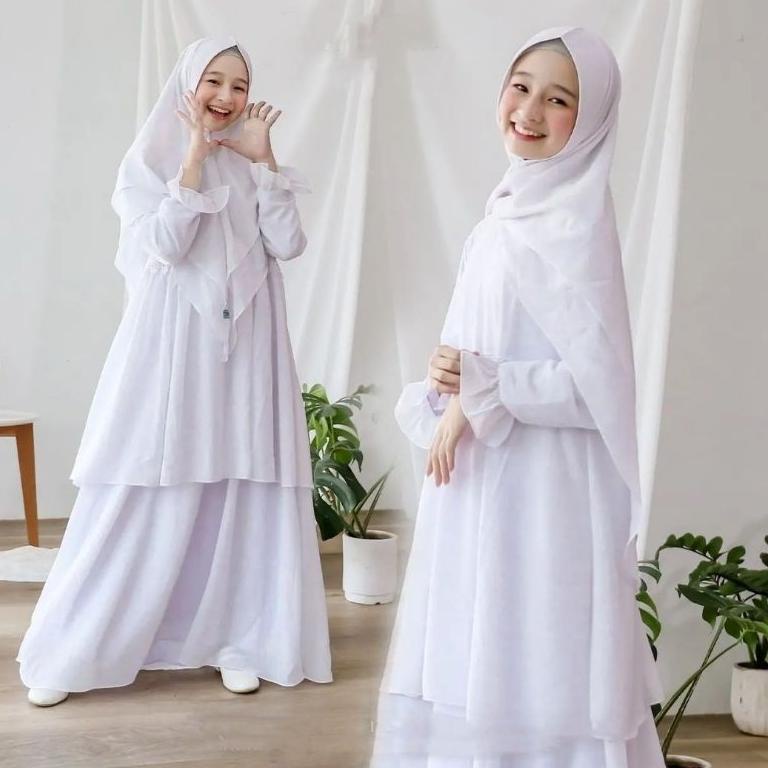 Terpercaya GAMIS ANAK REMAJA TANGGUNG USIA 10-11-12-13-14-15 TAHUN ARYANA SYAR'I KIDS BAHAN CERUTY B