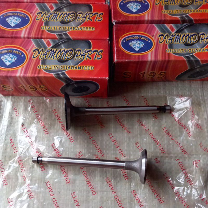 ORIGINAL IN/EX VALVE(kelep) DIAMOND S195-S1100 UNTUK MESIN DIESEL 1 CYLINDER