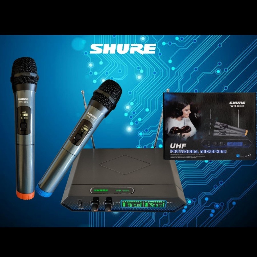 Microphone SHURE WR 889 / WR889 Mic Wireless Handheld Harga Promo