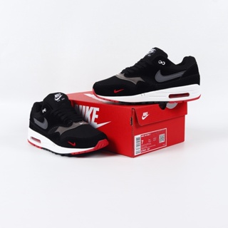 (FTBX ) Sepatu Nike Air Max 1 Black Oil Grey Red #1