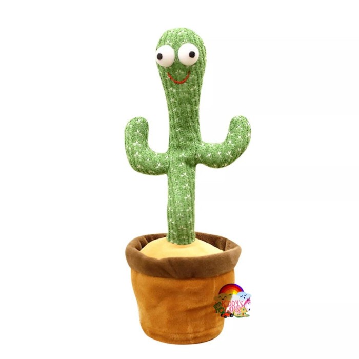 ✨ BISA COD ✨ Mainan Anak Boneka Kaktus Goyang Dancing Cactus Nyanyi Ngomong Rekam - Pakai Baterai