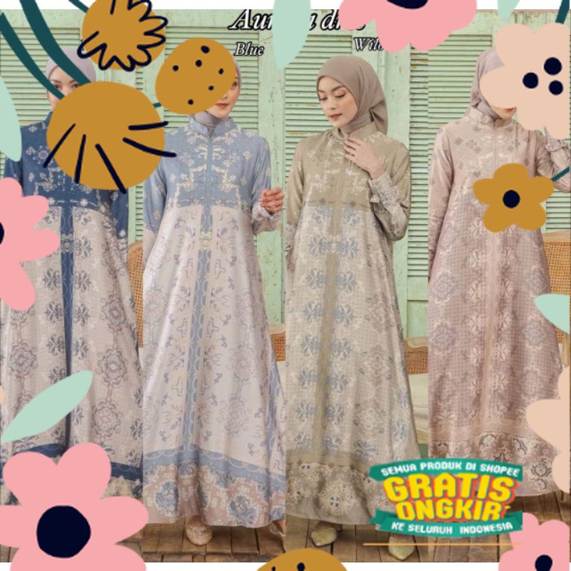 GAMIS AURORA MAXMARA LUX GAMIS / GAMIS ARMANY / SILK MOTIF / BAJU WANITA / DRESS WANITA / bali tenun