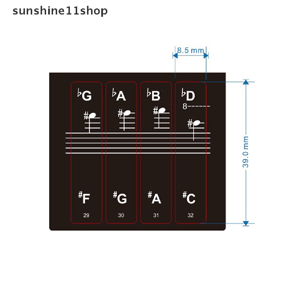 Sho 49.54.61.88 Piano Key Sticker Keyboard Piano Stave Note Stiker Simbol Decal N