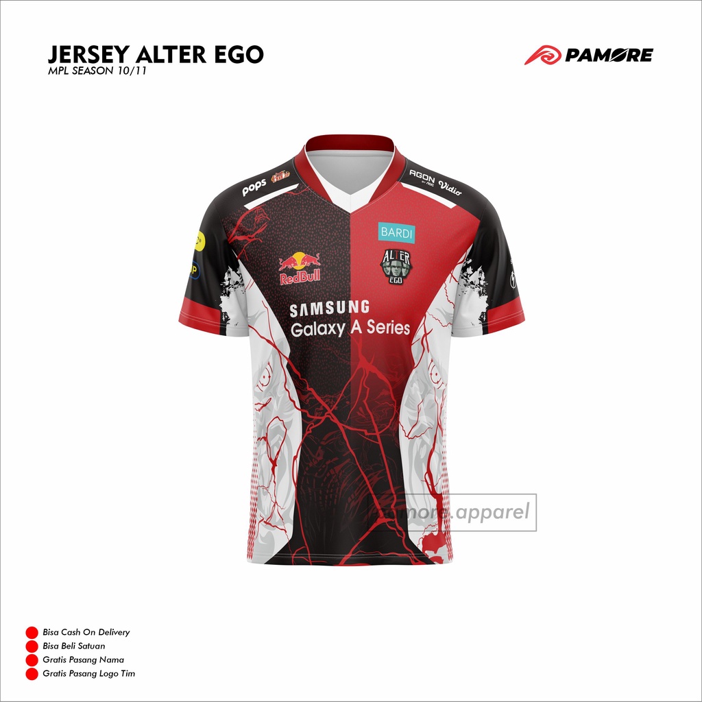 Jersey ALTER EGO Terbaru Home Away Free Nickname