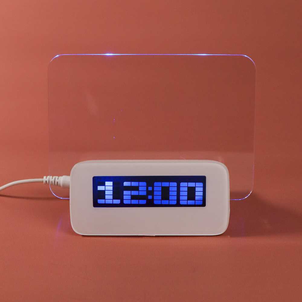 (BISA COD) FTIHSHP Satzuma Jam LCD Display Alarm Clock with Memo Board - 003