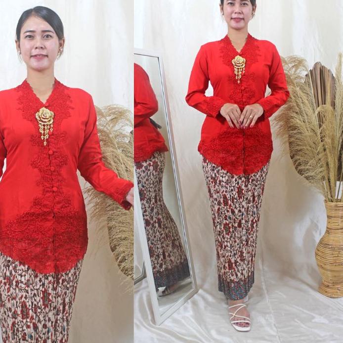 ♩ Kebaya Encim Modern Muslim Hijab Murah Bahan Katun Bordir Premium Kutubaru Kartini Kebaya Nikah Wi
