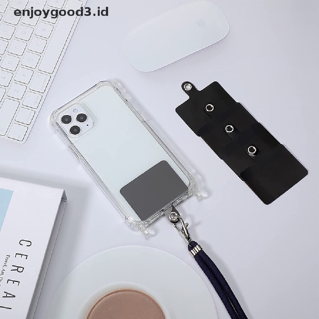 【 Rready Stock 】 2Pcs Universal Mobile Phone Lanyard Patch Without Lanyard Clip Tether Tab （ ID ）