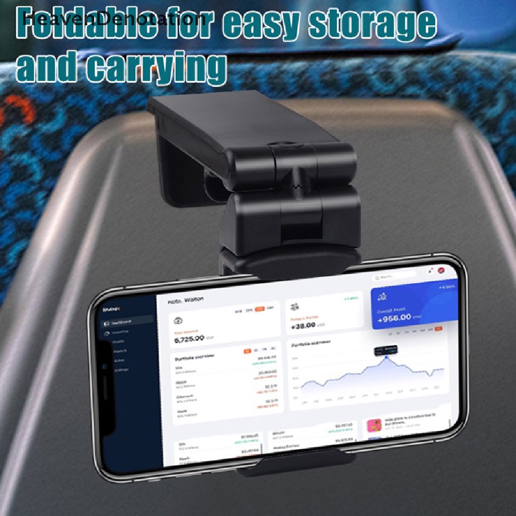 [HeavenDenotation] Klip Dudukan Ponsel Portabel Dapat Dilipat Dapat Diputar Dudukan Kereta HDV