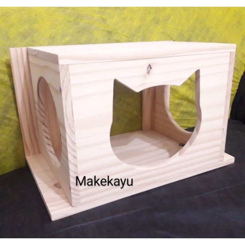 box kucing tempat tidur kucing kayu jayi belanda