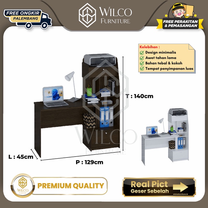 Meja Kantor Office Rak / Meja Komputer Kantor / Meja Kantor Murah