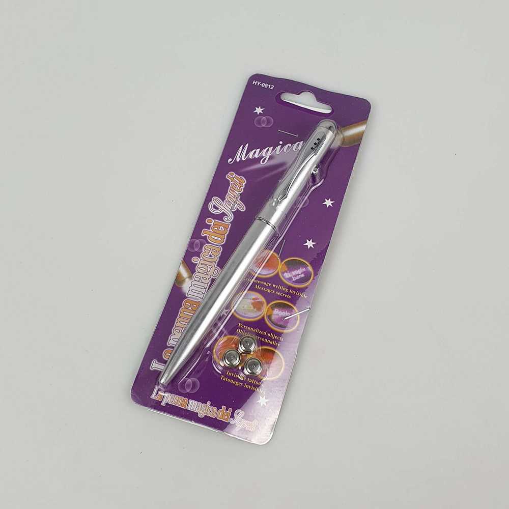 (BISA COD) FTIHSHP Pena Tinta Invisible Magic Pen dengan UV Light - HY-0812